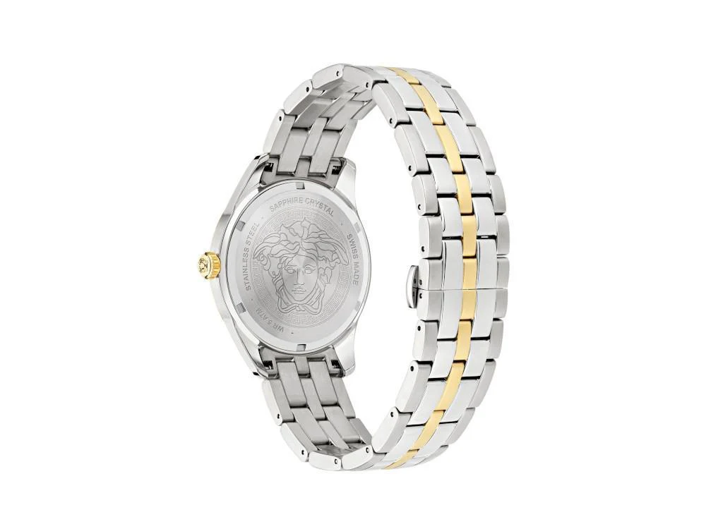 Versace Greca Time GMT Quartz Watch, Gold, Green, 41mm, Sapphire, VE7C00623 - Image 3
