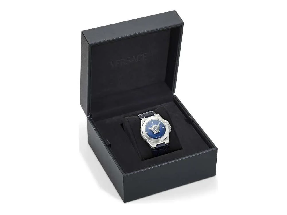 Versace HerA Quartz Watch, Blue, 37 mm, Sapphire Crystal, VE8D00124 - Image 5