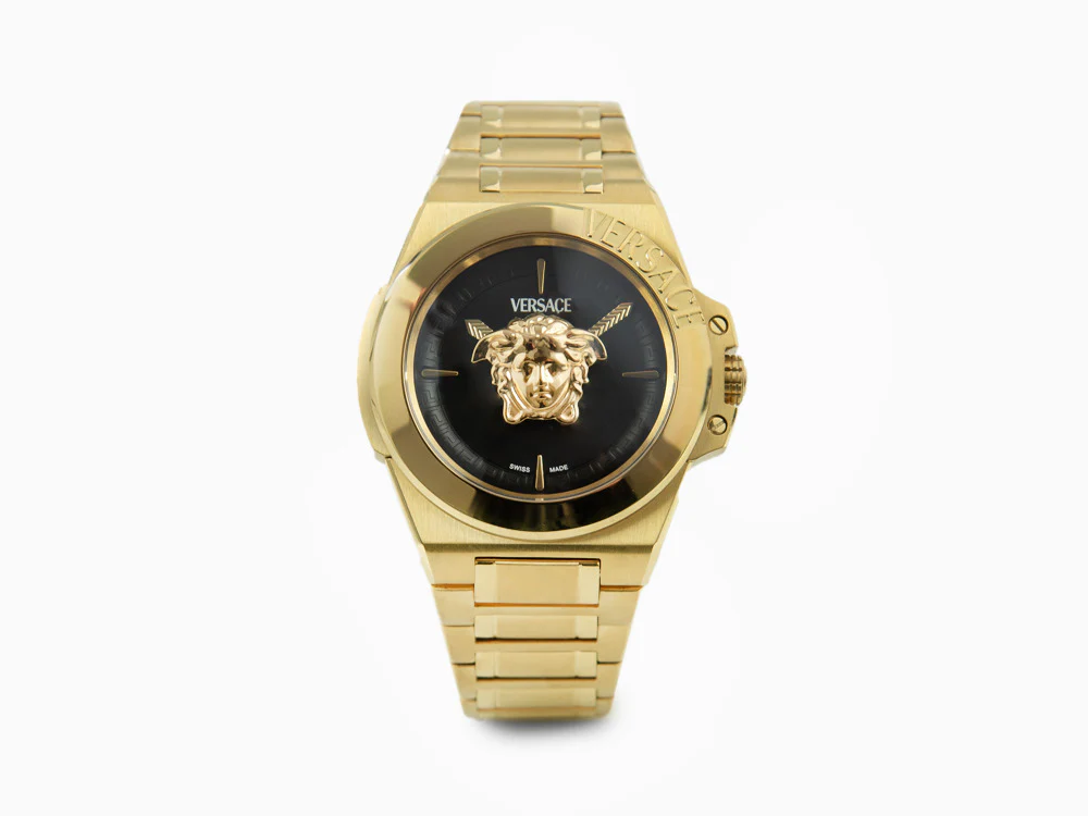 Versace HerA Quartz Watch, PVD Gold, Black, 37 mm, Sapphire Crystal, VE8D00624 - Image 2