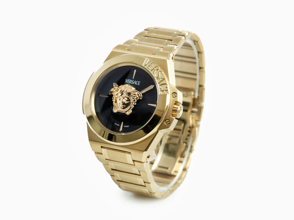 Versace HerA Quartz Watch, PVD Gold, Black, 37 mm, Sapphire Crystal, VE8D00624 - Image 4