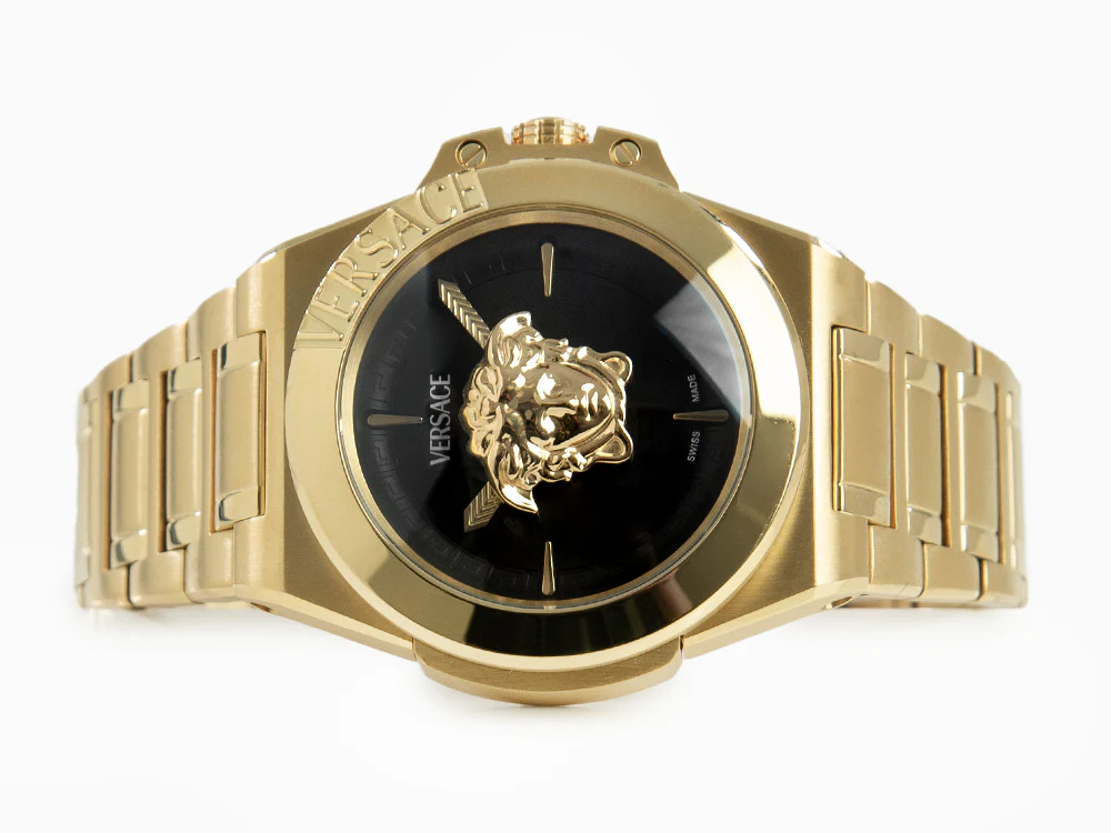 Versace HerA Quartz Watch, PVD Gold, Black, 37 mm, Sapphire Crystal, VE8D00624 - Image 7