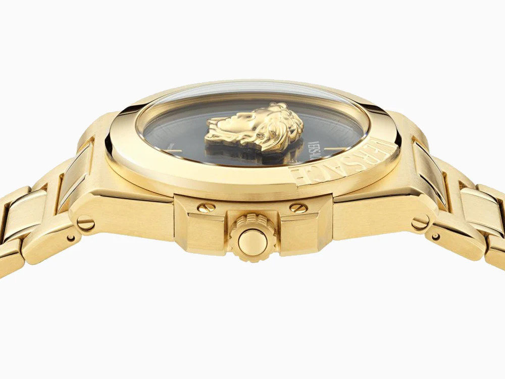 Versace HerA Quartz Watch, PVD Gold, Black, 37 mm, Sapphire Crystal, VE8D00624 - Image 8