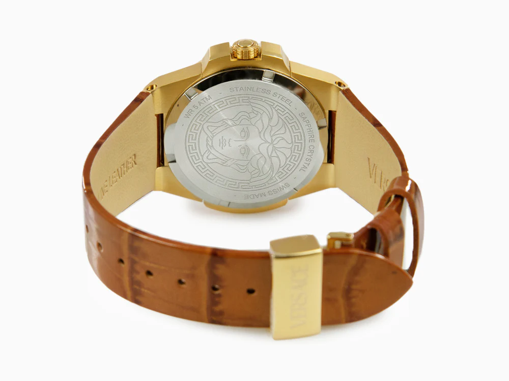 Versace HerA Quartz Watch, PVD Gold, Golden, 37 mm, Sapphire Crystal, VE8D00224 - Image 3