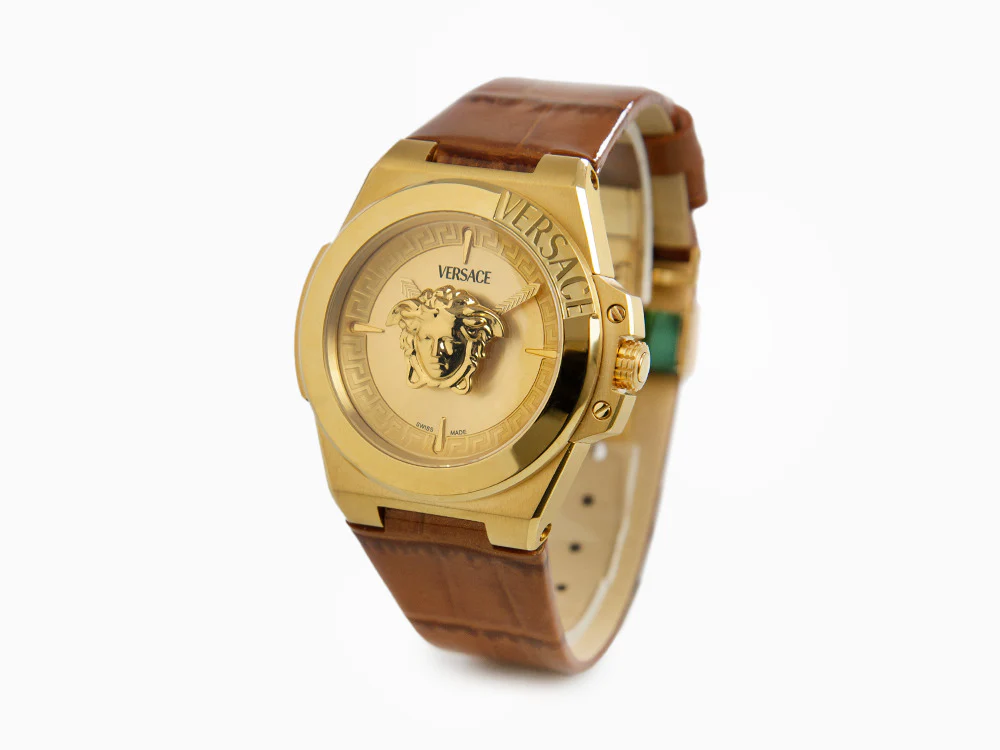 Versace HerA Quartz Watch, PVD Gold, Golden, 37 mm, Sapphire Crystal, VE8D00224 - Image 4
