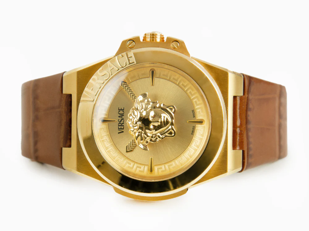 Versace HerA Quartz Watch, PVD Gold, Golden, 37 mm, Sapphire Crystal, VE8D00224 - Image 7
