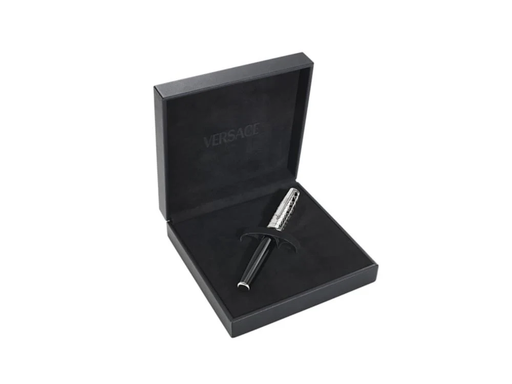 Versace Honos Rollerball pen, Resin, Black, VRTC00124 - Image 5