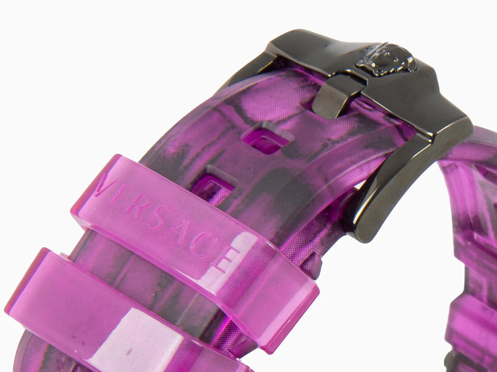 Versace Icon Active Quartz Watch, Polycarbonate, Black, 44 mm, VE8P00124 - Image 9