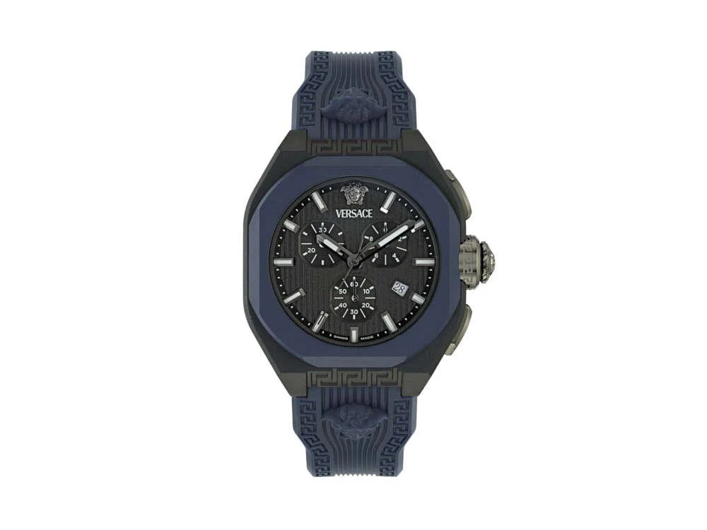 Versace Legend Chrono Quartz Watch, Ecoceramic, Black, 44 mm, VE9L00224 - Image 2
