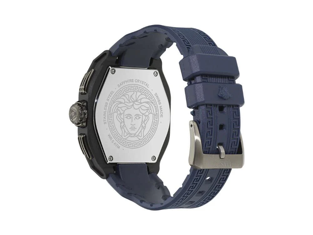 Versace Legend Chrono Quartz Watch, Ecoceramic, Black, 44 mm, VE9L00224 - Image 3