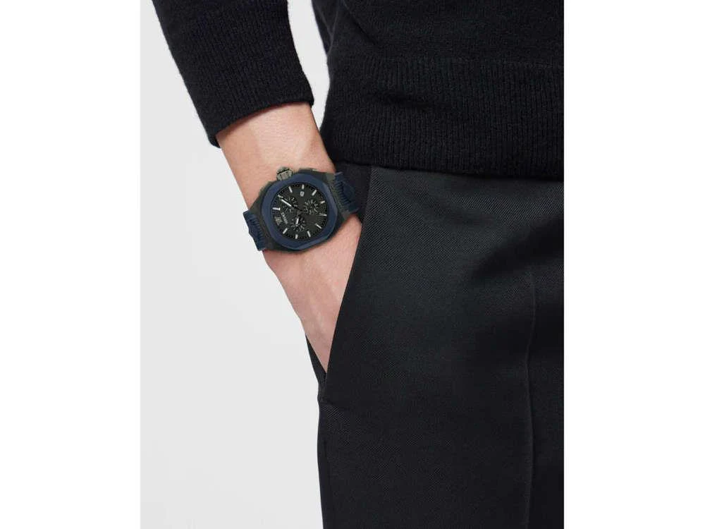 Versace Legend Chrono Quartz Watch, Ecoceramic, Black, 44 mm, VE9L00224 - Image 5