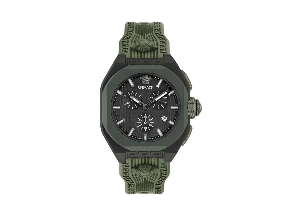 Versace Legend Chrono Quartz Watch, Ecoceramic, Black, 44 mm, VE9L00324 - Image 2