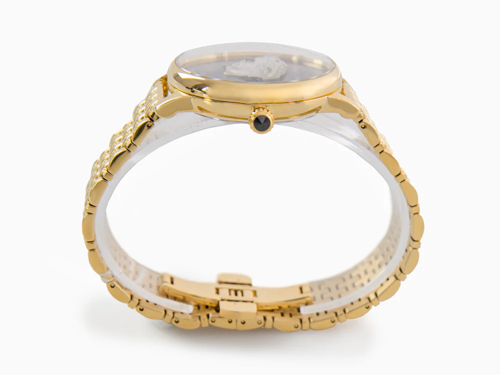 Versace Medusa Alchemy Quartz Watch, PVD Gold, Black, 38 mm, VE6F00523 - Image 5