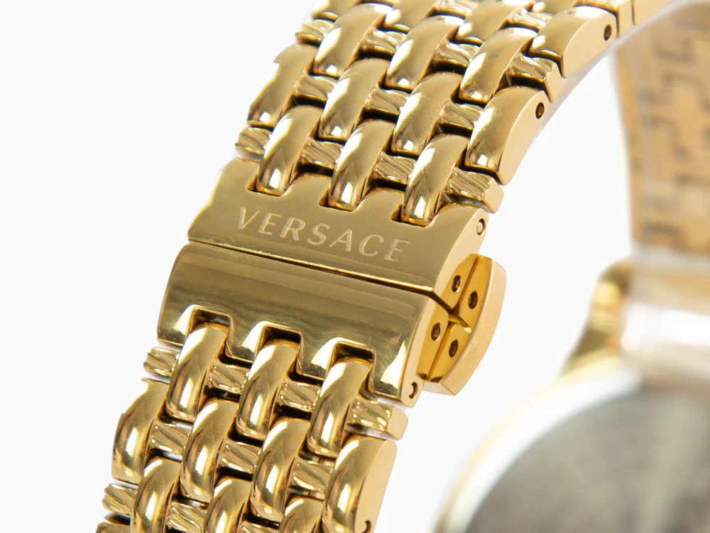 Versace Medusa Alchemy Quartz Watch, PVD Gold, Black, 38 mm, VE6F00523 - Image 9