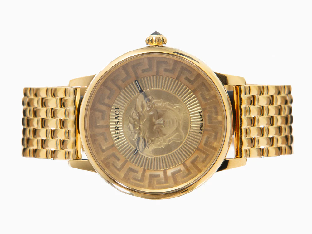 Versace Medusa Alchemy Quartz Watch, PVD Gold, Golden, 38 mm, VE6F00623 - Image 7
