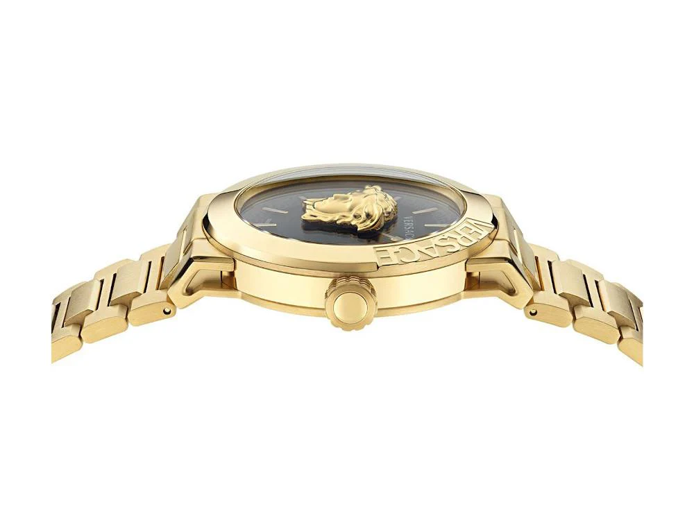 Versace Medusa Infinite Gent Quartz Watch, PVD Gold, Black, 47 mm, VE7E00623 - Image 4