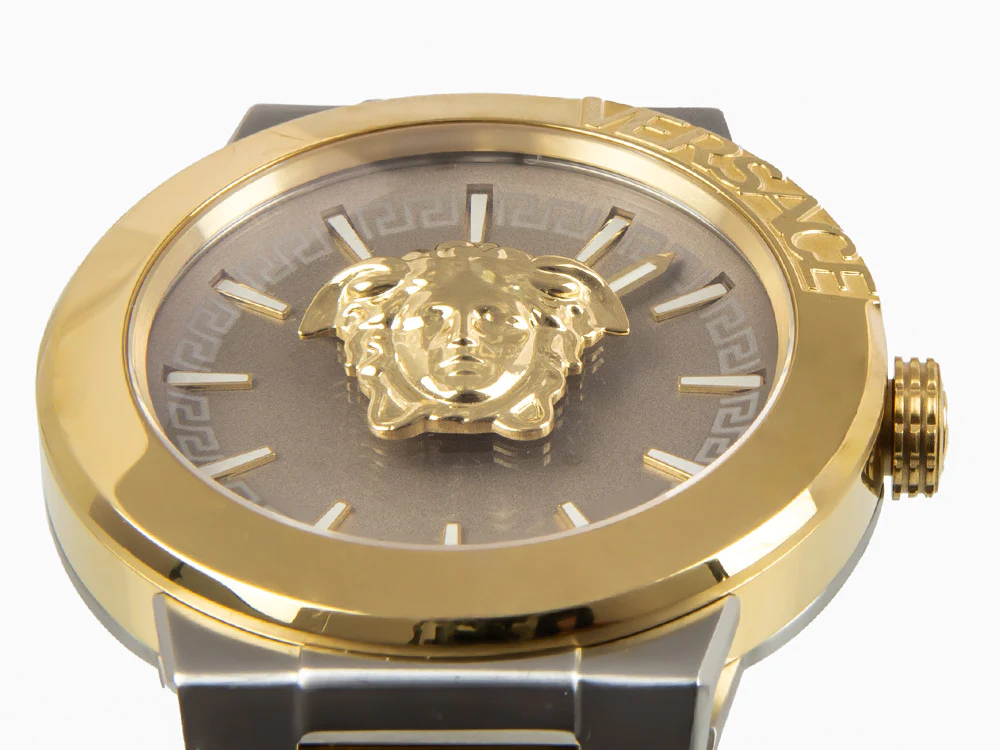 Versace Medusa Infinite Quartz Watch, Brown, 47 mm, Sapphire Crystal, VE7E00423 - Image 9
