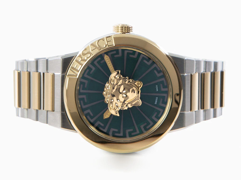 Versace Medusa Infinite Quartz Watch, Green, 38 mm, Sapphire Crystal, VE3F00422 - Image 7