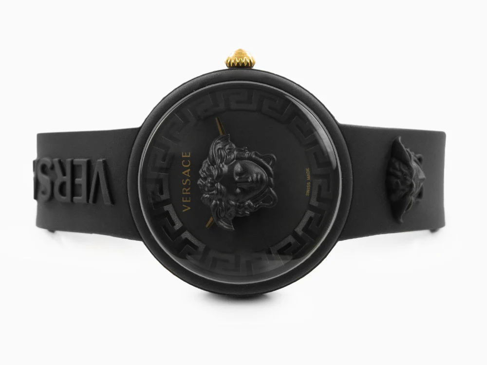 Versace Medusa Pop Quartz Watch, Silicon, Black, 39 mm, VE6G00223 - Image 7