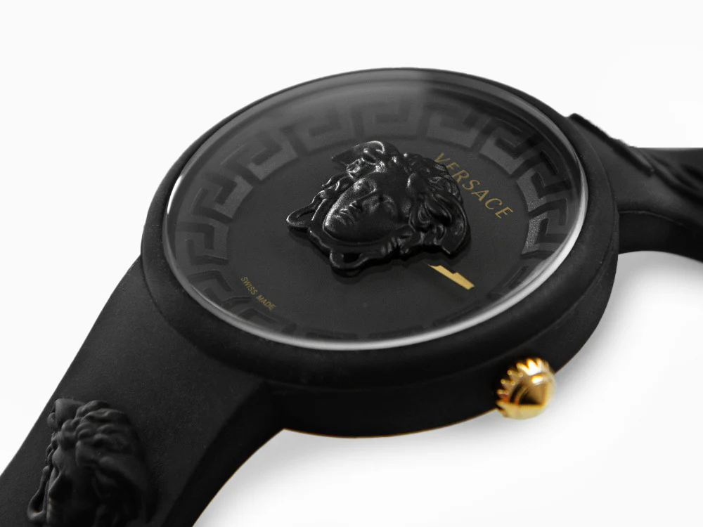 Versace Medusa Pop Quartz Watch, Silicon, Black, 39 mm, VE6G00223 - Image 8
