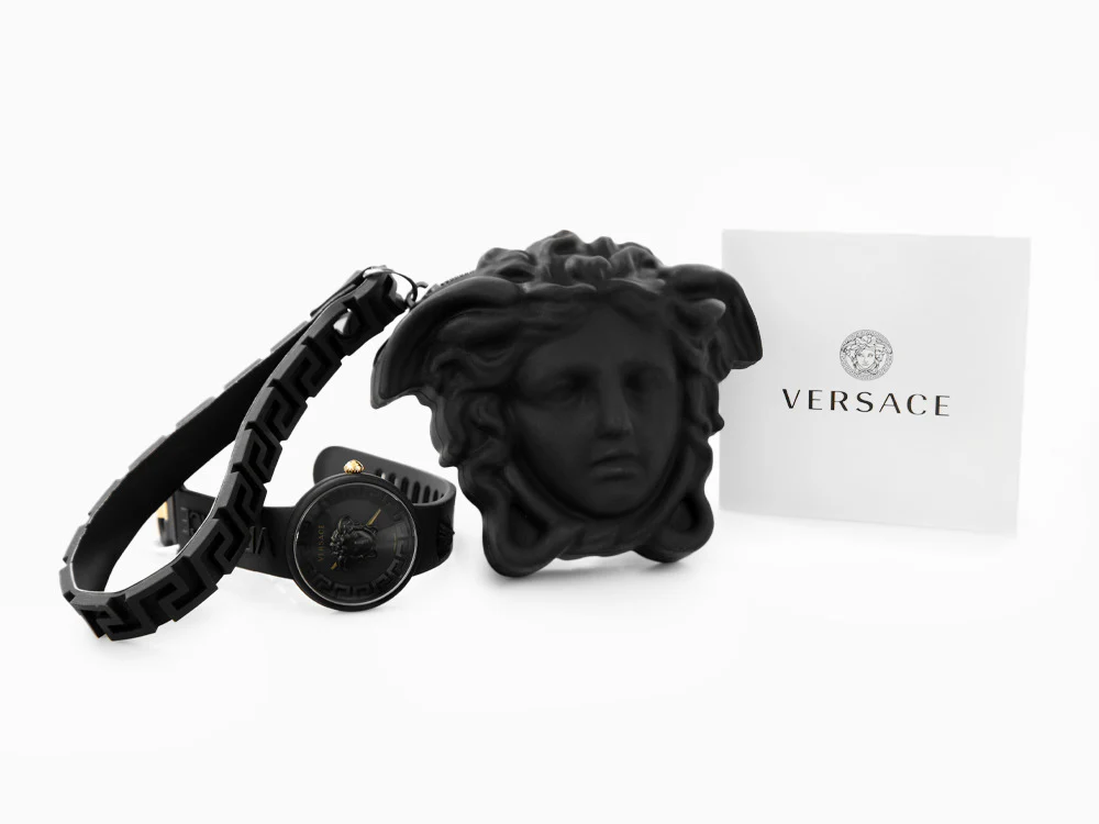 Versace Medusa Pop Quartz Watch, Silicon, Black, 39 mm, VE6G00223 - Image 9
