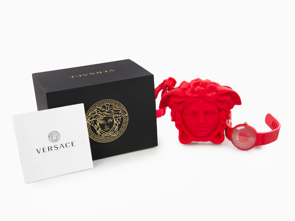 Versace Medusa Pop Quartz Watch, Silicon, Red, 39 mm, VE6G00723 - Image 10