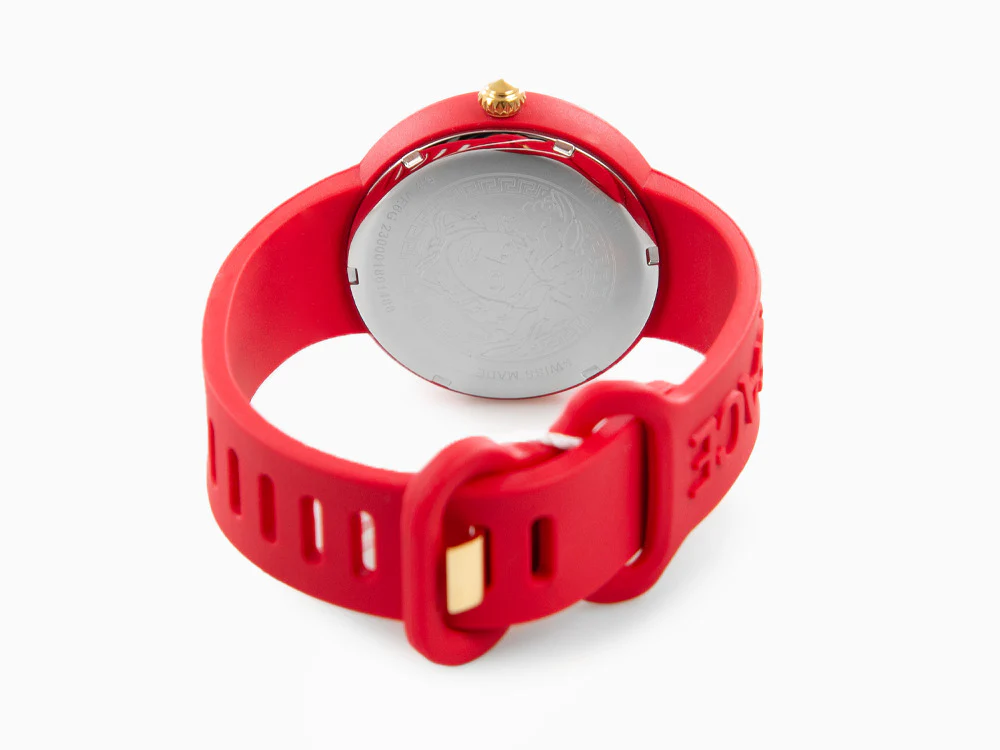 Versace Medusa Pop Quartz Watch, Silicon, Red, 39 mm, VE6G00723 - Image 3