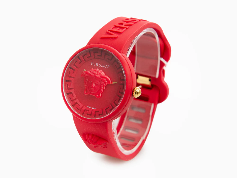 Versace Medusa Pop Quartz Watch, Silicon, Red, 39 mm, VE6G00723 - Image 4