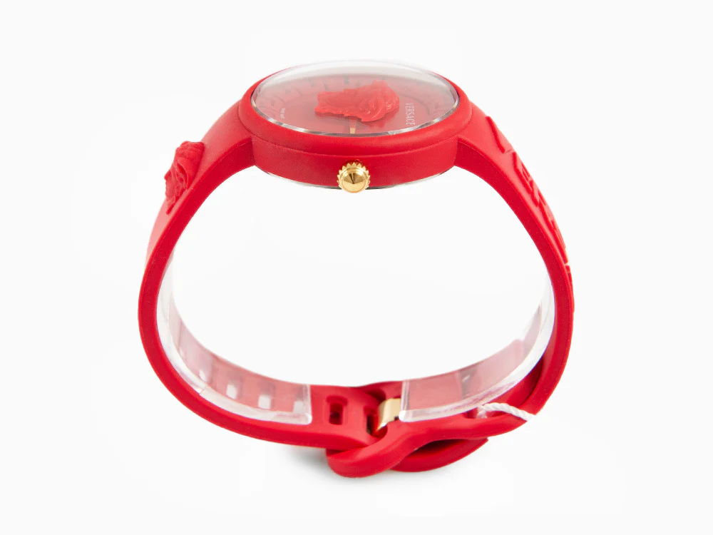 Versace Medusa Pop Quartz Watch, Silicon, Red, 39 mm, VE6G00723 - Image 5