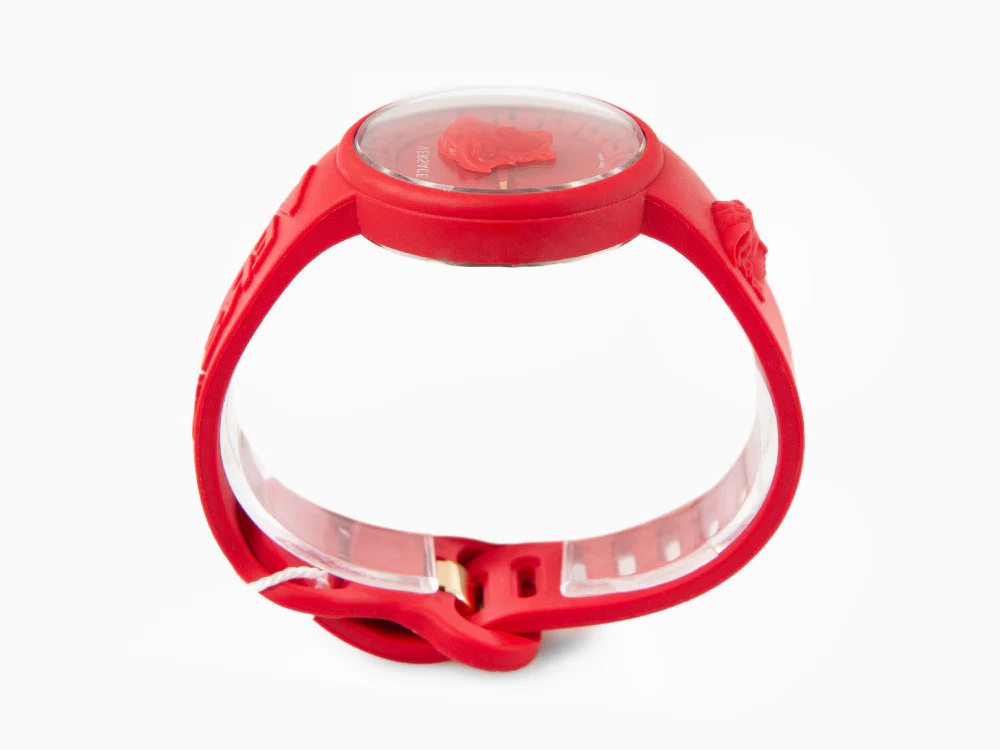 Versace Medusa Pop Quartz Watch, Silicon, Red, 39 mm, VE6G00723 - Image 6