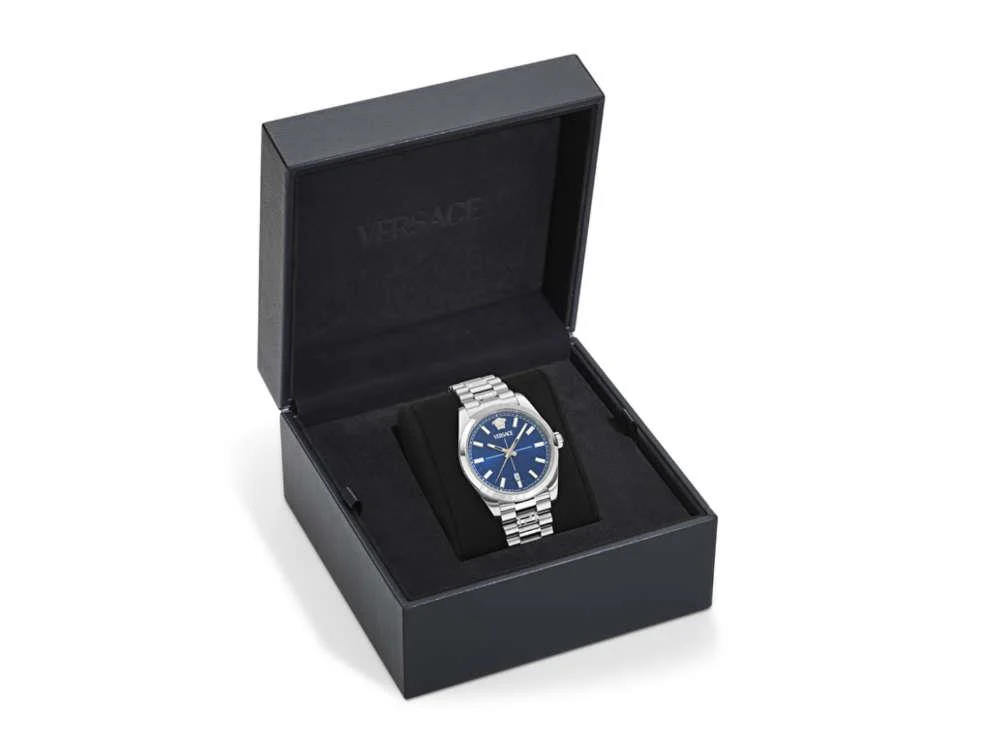 Versace Millenyium Quartz Watch, Blue, 40 mm, Sapphire Crystal, VE0G00325 - Image 5