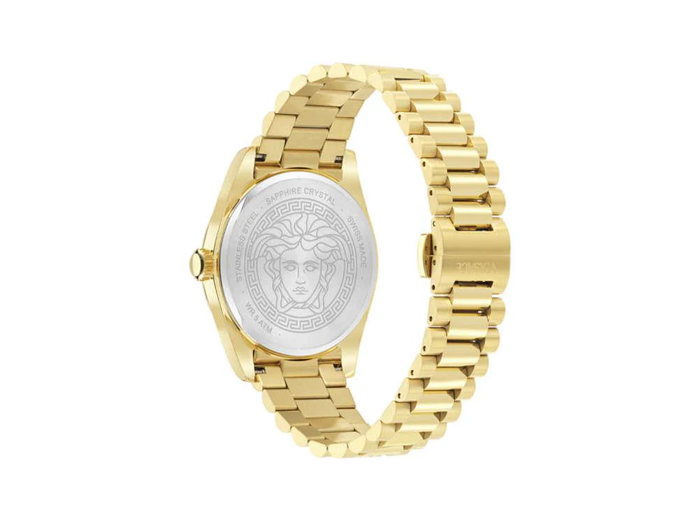 Versace Millenyium Quartz Watch, PVD Gold, Grey, 40 mm, VE0G00625 - Image 3