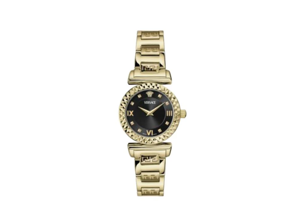 Versace Mini Vanity Restyling Quartz Watch, Black, 28 mm, VEGFA0825 - Image 2