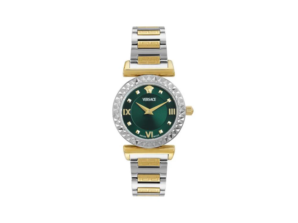Versace Mini Vanity Restyling Quartz Watch, Green, 28 mm, VEGFA0625 - Image 2