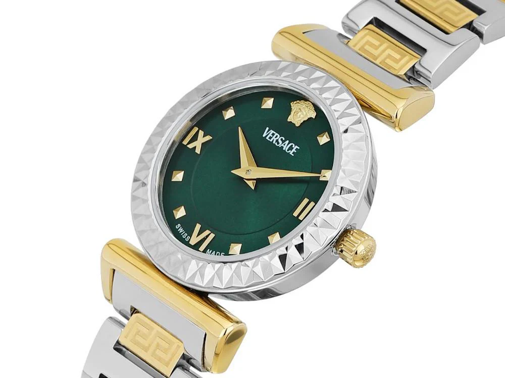 Versace Mini Vanity Restyling Quartz Watch, Green, 28 mm, VEGFA0625 - Image 4