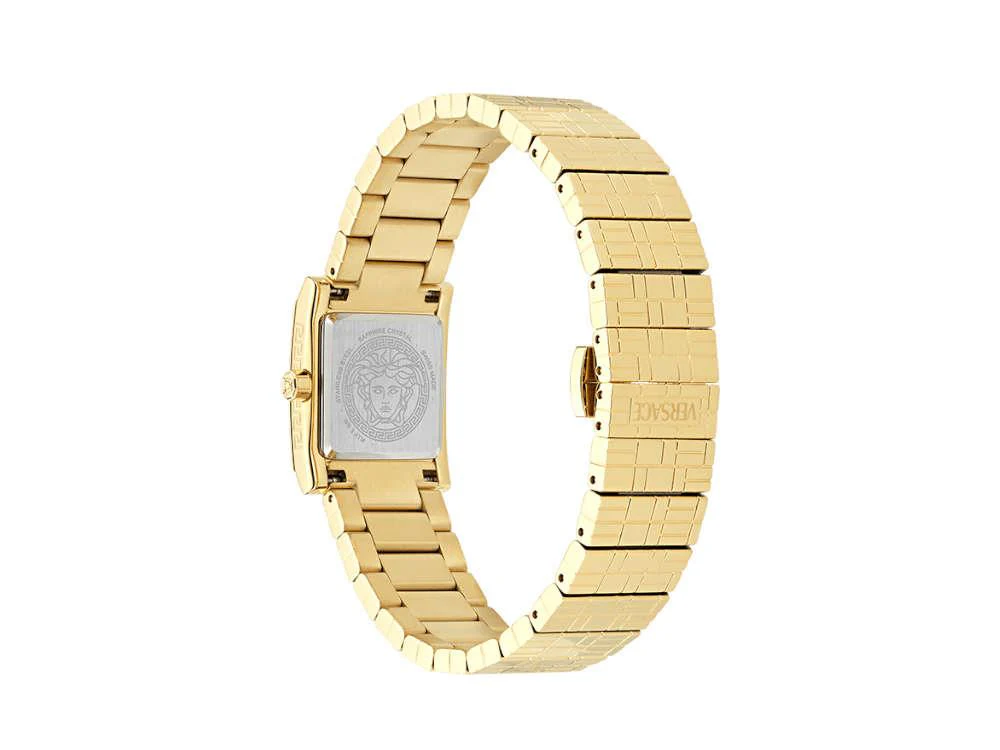 Versace Mosaic Quartz Watch, PVD Gold, Black, 22 mm, Sapphire Crystal, VE9B00324 - Image 3