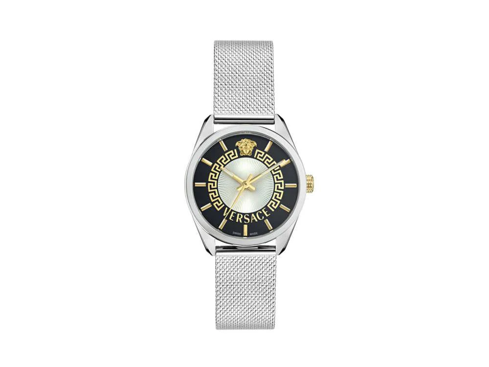 Versace New V Circle Quartz Watch, 36 mm, Sapphire Crystal, VE8A00324 - Image 2