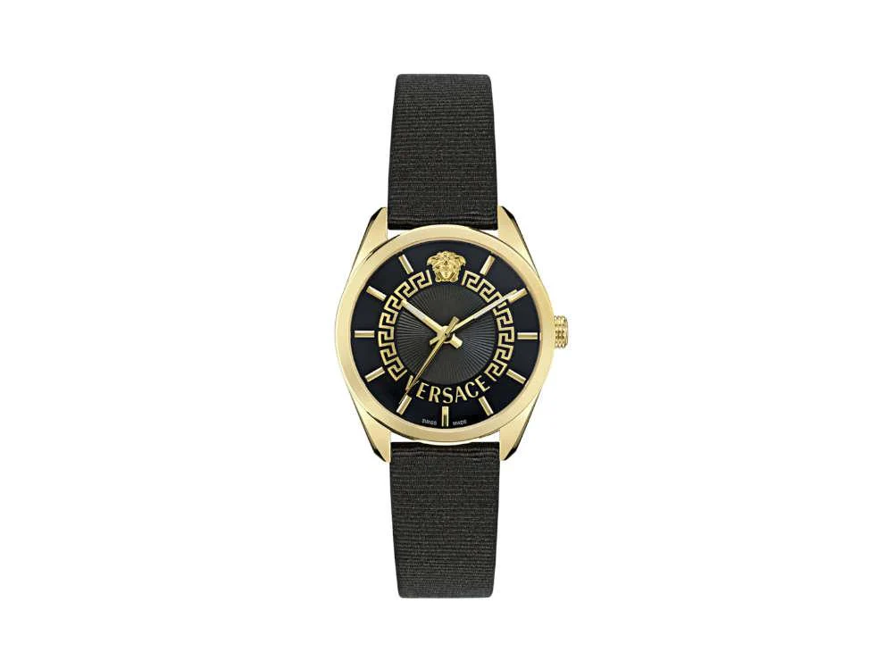 Versace New V Circle Quartz Watch, PVD Gold, 36 mm, Sapphire Crystal, VE8A00224 - Image 2