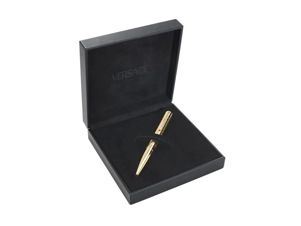 Versace Reve Ballpoint pen, Steel, Golden, VRSC00324 - Image 5