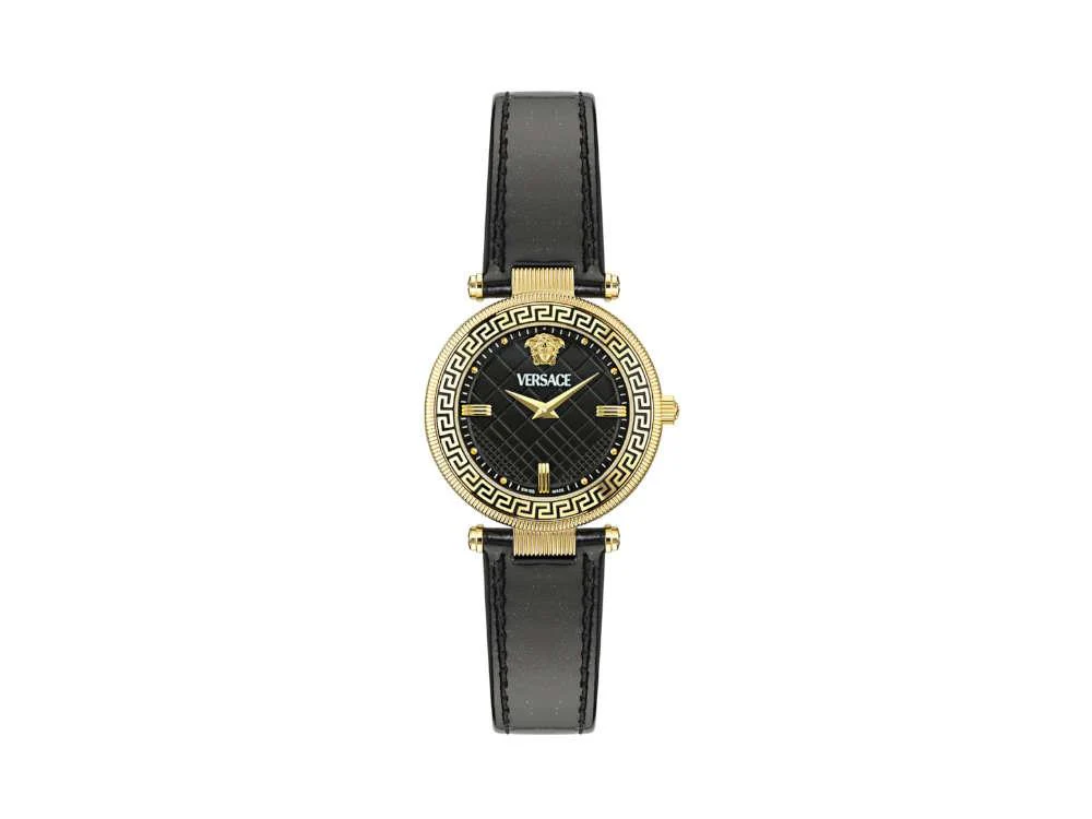 Versace Reve Quartz Watch, PVD Gold, Black, 35 mm, Sapphire Crystal, VE8B00224 - Image 2