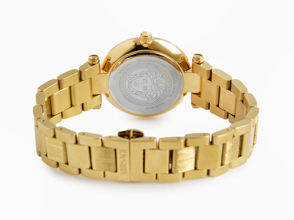 Versace Reve Quartz Watch, PVD Gold, Black, 35 mm, Sapphire Crystal, VE8B00624 - Image 3