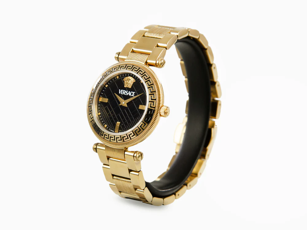 Versace Reve Quartz Watch, PVD Gold, Black, 35 mm, Sapphire Crystal, VE8B00624 - Image 4