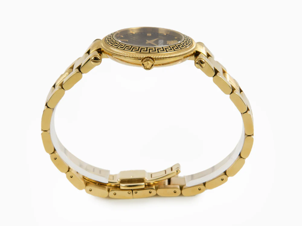 Versace Reve Quartz Watch, PVD Gold, Black, 35 mm, Sapphire Crystal, VE8B00624 - Image 5
