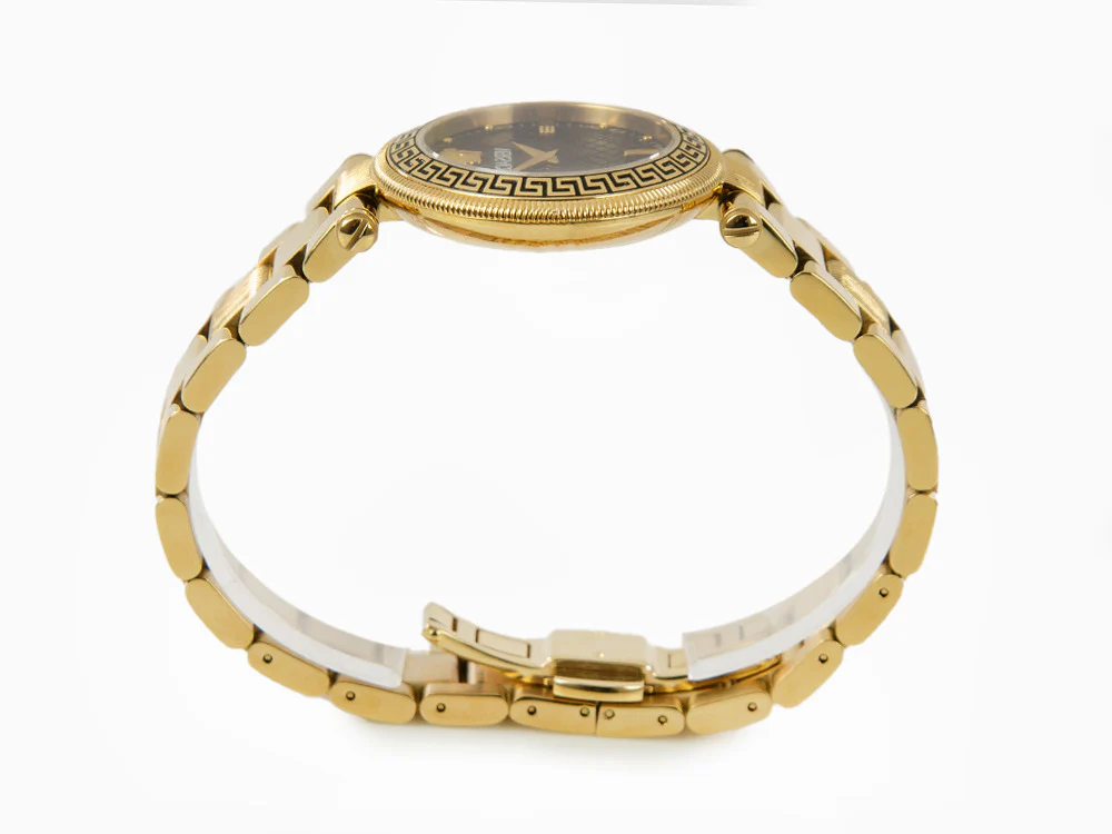 Versace Reve Quartz Watch, PVD Gold, Black, 35 mm, Sapphire Crystal, VE8B00624 - Image 6