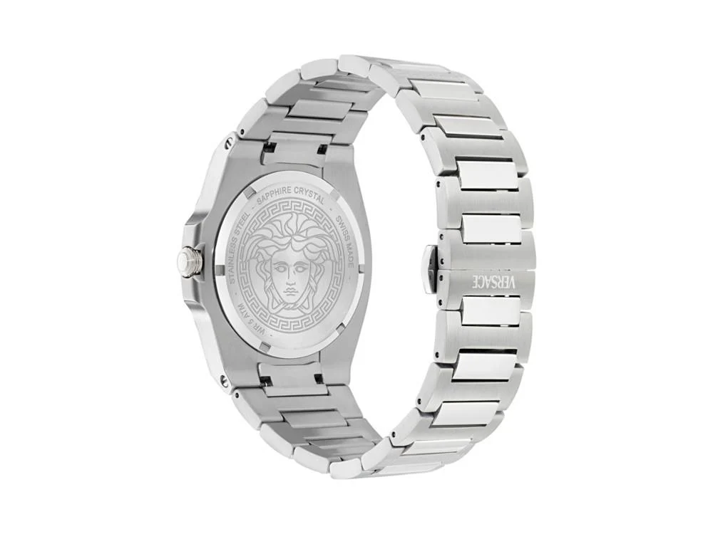 Versace Tolomeo Quartz Watch, Recycled Steel, Blue, 40 mm, VE0V00225 - Image 3