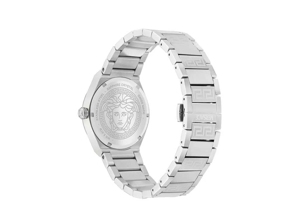 Versace V-Auria Quartz Watch, Green, 39 mm, Sapphire Crystal, VE0F00125 - Image 3