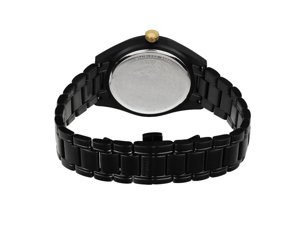 Versace V-Code Quartz Watch, Black, 42 mm, VE6A00925 - Image 5