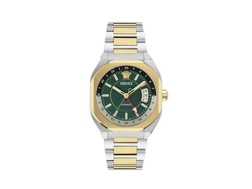 Versace V-Contempo GMT Automatic Watch, Green, 40mm x 48,3mm, VE0I00325 - Image 2