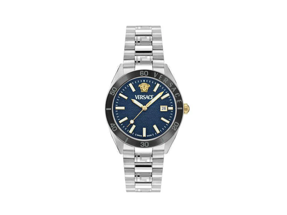 Versace V Dome Quartz Watch, Blue, 42 mm, Sapphire Crystal, VE8E00324 - Image 2