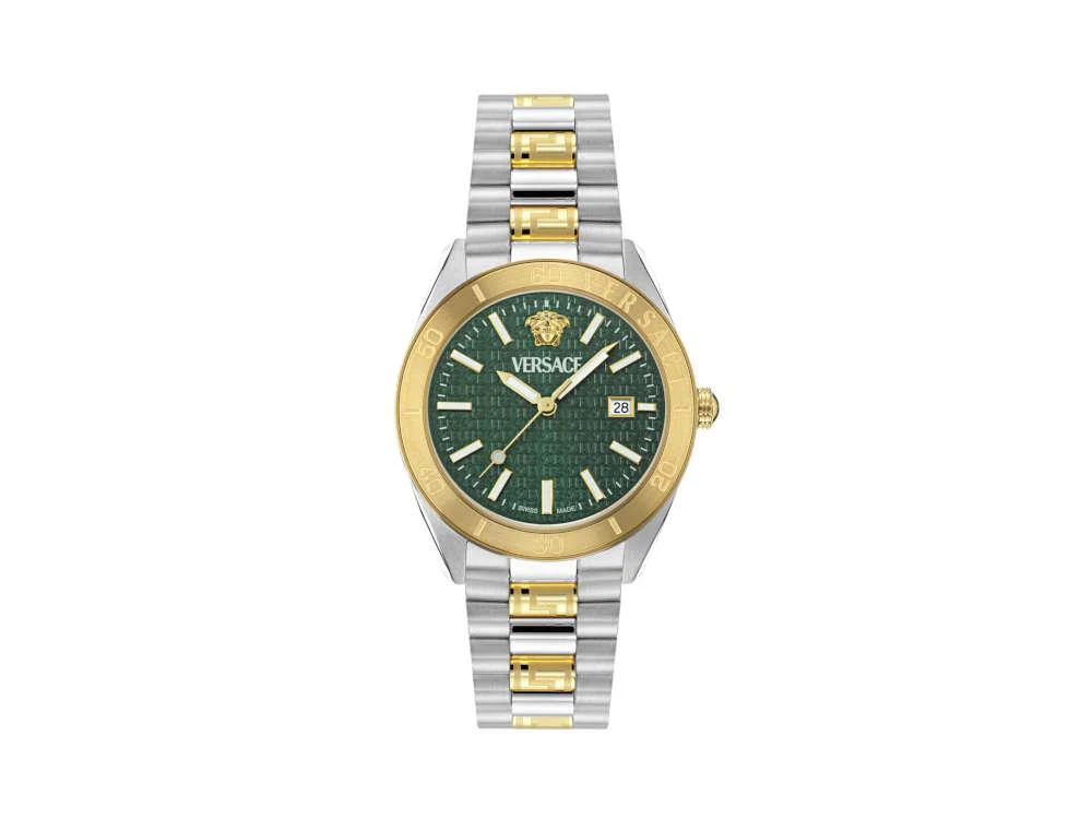 Versace V Dome Quartz Watch, Green, 42 mm, Sapphire Crystal, VE8E00524 - Image 2