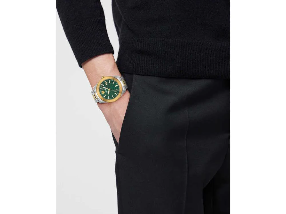 Versace V Dome Quartz Watch, Green, 42 mm, Sapphire Crystal, VE8E00524 - Image 6